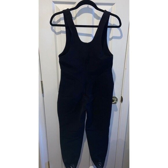 Obermeyer Ski Bib Pants Womens 10 Black Wool Blend Stretch Stirrup Made Japan - Picture 9 of 15